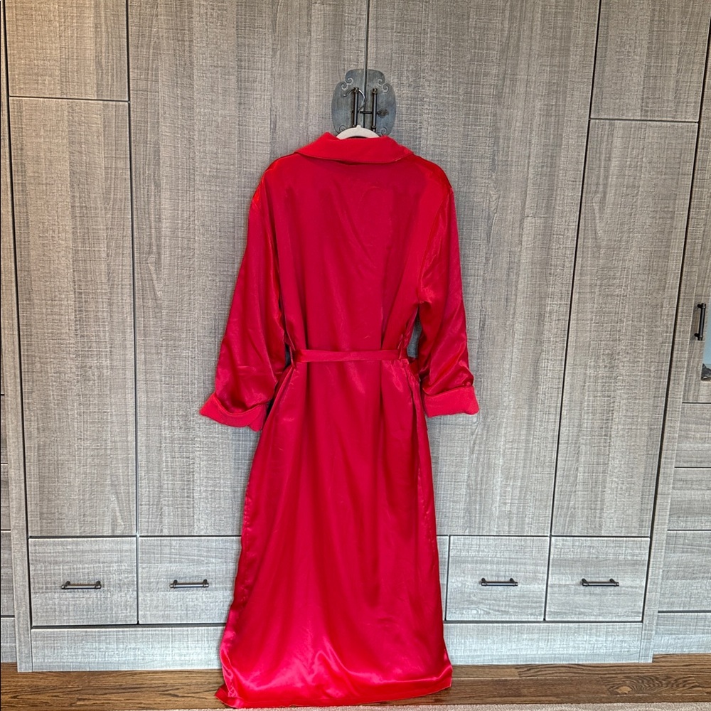 Victoria’s Secret 2003 Victoria's Satin Flannel Fleece Long Robe - Picture 6 of 14